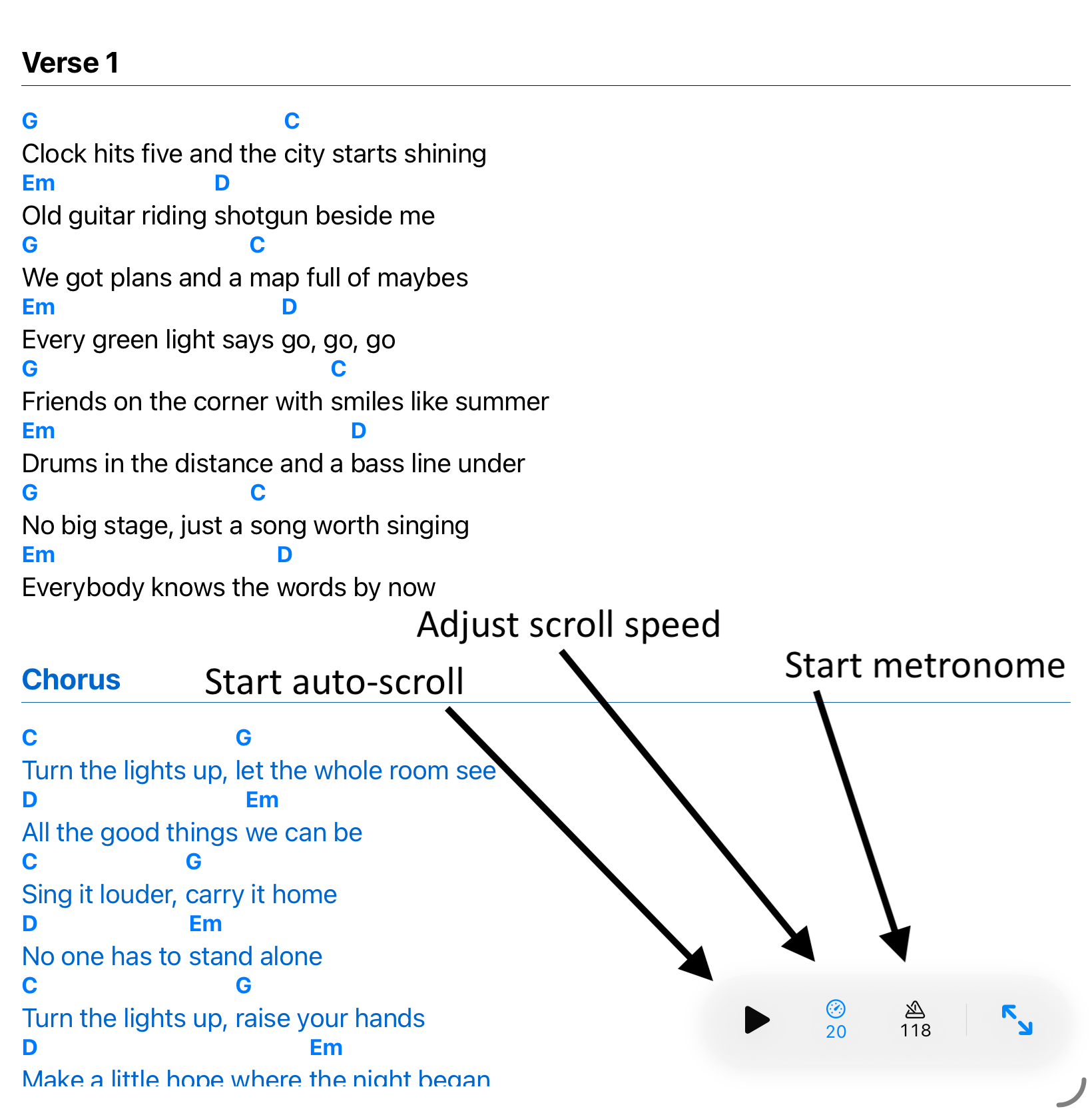 Songivo viewer with live controls visible.