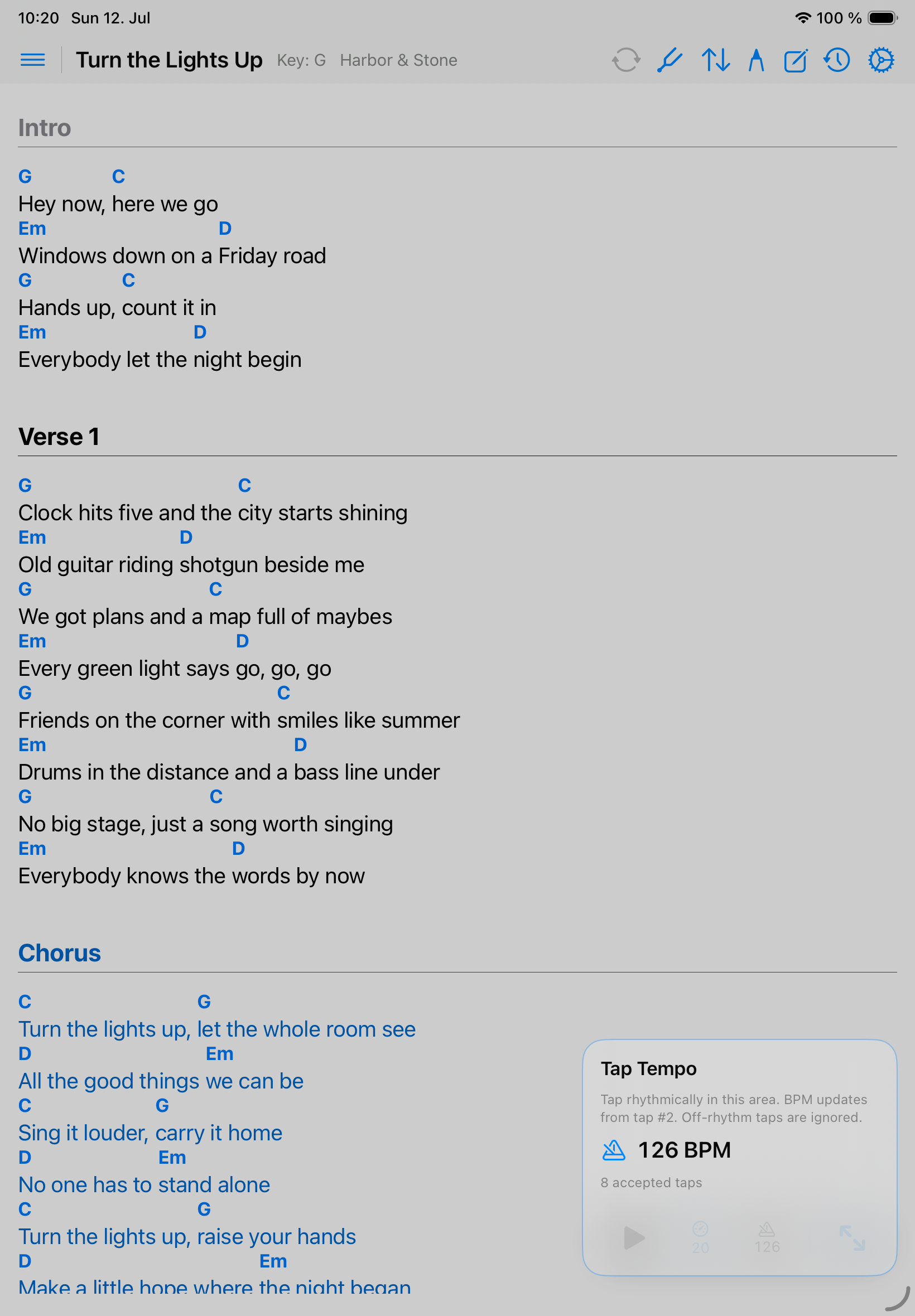 Songivo metronome overlay.